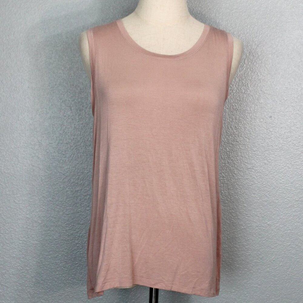 Halogen Keyhole Back Tank Top in Nude Size L